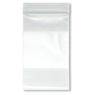 Plymor 3" x 5" (Pack of 200), 6 Mil Industrial Duty White-Block Zipper Reclosable Plastic Bags Image 1