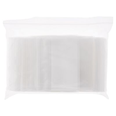 Plymor 4" x 4" (Pack of 500), 4 Mil Heavy Duty White-Block Zipper Reclosable Plastic Bags Image 2