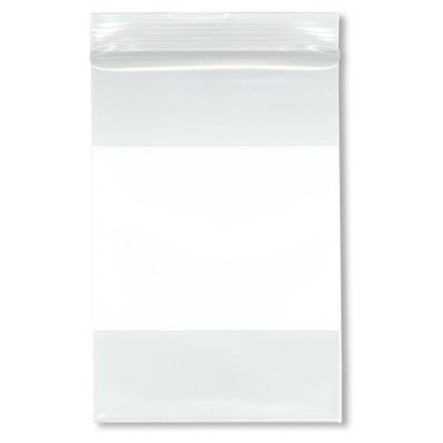 Plymor 4" x 6" (Pack of 100), 6 Mil Industrial Duty White-Block Zipper Reclosable Plastic Bags Image 1