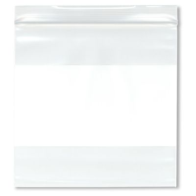 Plymor 6" x 6" (Pack of 100), 4 Mil Heavy Duty White-Block Zipper Reclosable Plastic Bags Image 1