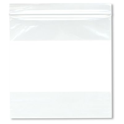 Plymor 6" x 6" (Pack of 200), 2 Mil White-Block Zipper Reclosable Plastic Bags Image 1