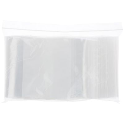 Plymor Heavy Duty Plastic Reclosable Zipper Bags With White Block, 4 Mil, 6" x 9" (Pack of 100) Image 2