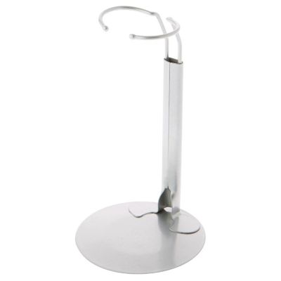 Plymor Silver Adjustable Doll Stand, fits 10 - 14 inch Dolls or Action Figures Image 1
