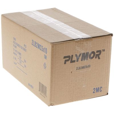 Plymor Zipper Reclosable Plastic Bags, 2 Mil, 5" x 10" (Case of 1000) Image 2