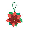 Poinsettia Ornament Craft Kit - Makes 12 Image 1