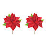 Poinsettia Stem (Set Of 2) 19.75"H Polyester Image 2