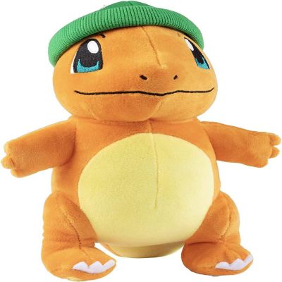Pok&#233;mon 8" Charmander Plush Stuffed Animal Toy - with Winter Hat Accessory - Officially Licensed - Gift for Kids Image 1