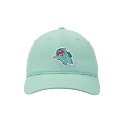 Pok&amp;#233;mon Bulbasaur Printed Patch Green Unstructured Baseball Cap Image 1