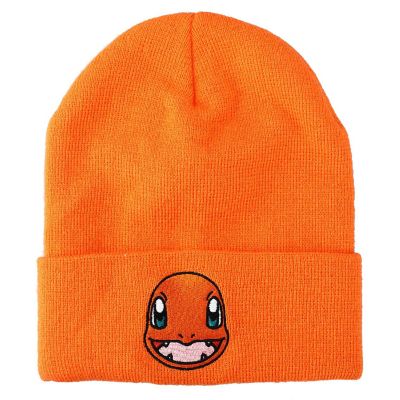 Pokemon Charmander Face Orange Cuff Beanie Image 1