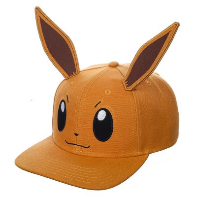 Pokemon Eevee 3D Cosplay Pre-Curved Snapback Hat Image 1