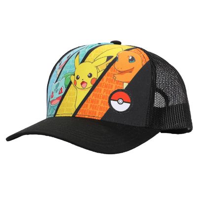 Pokemon Multicharacter Mesh and Microfiber Youth Baseball Hat Image 1