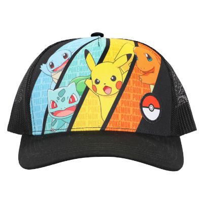 Pokemon Multicharacter Mesh and Microfiber Youth Baseball Hat Image 1