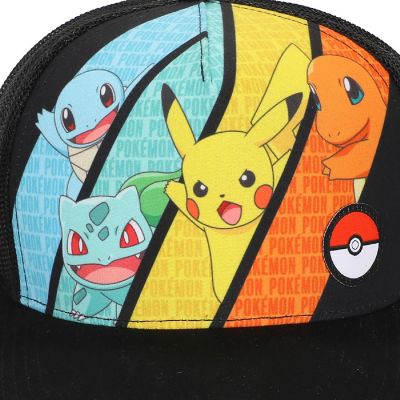 Pokemon Multicharacter Mesh and Microfiber Youth Baseball Hat Image 2