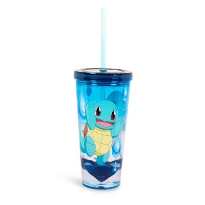Pokemon Squirtle 16oz Plastic Carnival Cup Tumbler with Lid and Reusable Straw Image 1