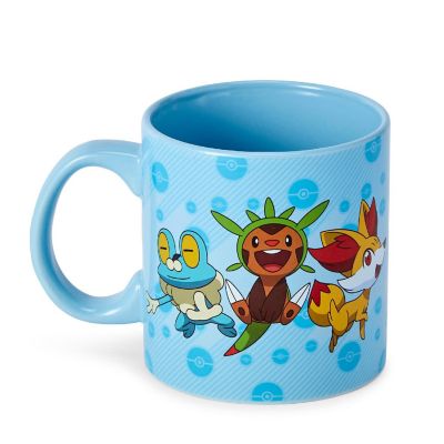 Pokemon XY Group Starters Coffee Mug - 20-Ounces Blue Image 1