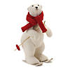 Polar Bear On Skis (Set Of 2) 9"L X 15.5"H Foam/Polyester Image 1