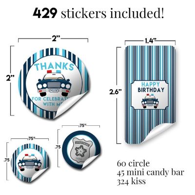 Police Birthday Sticker Bundle 429pc. by AmandaCreation Image 3