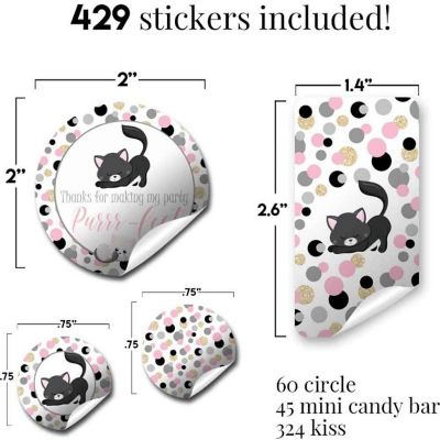 Polka Dot Cat Sticker Bundle 429pc. by AmandaCreation Image 1