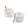 Polka Dot Ice Cream Paper Cups with Spoons - 12 Ct. Image 1