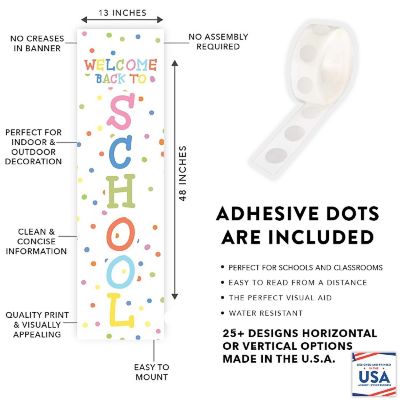 Polka Dot Vertical Welcome - 13 x 48 Inch Image 1