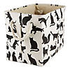 Polyester Pet Bin Cats Meow Rectangle Large Image 1