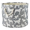 Polyester Pet Bin Dog Show Gray Round Large 15X18X18 Image 1