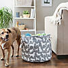 Polyester Pet Bin Dog Show Gray Round Large 15X18X18 Image 4