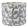 Polyester Pet Bin Dog Show Gray Round Small 9X12X12 Image 1