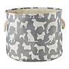 Polyester Pet Bin Dog Show Gray Round Small 9X12X12 Image 1