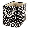 Polyester Pet Bin Lattice Paw Black Rectangle Small Image 1