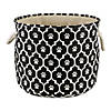 Polyester Pet Bin Lattice Paw Black Round Medium Image 2