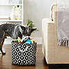 Polyester Pet Bin Lattice Paw Black Round Medium Image 4