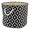 Polyester Pet Bin Lattice Paw Black Round Small Image 1