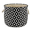 Polyester Pet Bin Lattice Paw Black Round Small Image 2