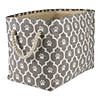 Polyester Pet Bin Lattice Paw Gray Rectangle Medium Image 1