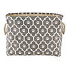 Polyester Pet Bin Lattice Paw Gray Rectangle Medium Image 2
