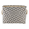 Polyester Pet Bin Lattice Paw Gray Rectangle Small Image 2
