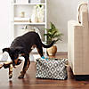 Polyester Pet Bin Lattice Paw Gray Rectangle Small Image 4