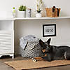 Polyester Pet Bin Lattice Paw Gray Round Medium Image 3