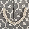 Polyester Pet Bin Lattice Paw Gray Round Medium Image 4