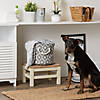 Polyester Pet Bin Lattice Paw Gray Round Small Image 3