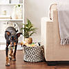 Polyester Pet Bin Lattice Paw Gray Round Small Image 4