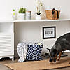 Polyester Pet Bin Lattice Paw Nautical Blue Rectangle Medium Image 2
