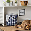 Polyester Pet Bin Lattice Paw Nautical Blue Round Large Image 4