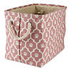 Polyester Pet Bin Lattice Paw Rose Rectangle Medium Image 1