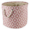 Polyester Pet Bin Lattice Paw Rose Round Small Image 1