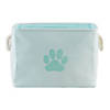 Polyester Pet Bin Paw Aqua Rectangle Medium 16X10X12 Image 1