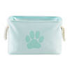 Polyester Pet Bin Paw Aqua Rectangle Small 14X8X9 Image 1