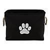 Polyester Pet Bin Paw Black Rectangle Small Image 1