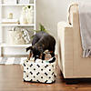 Polyester Pet Bin Paw-Bone Black Rectangle Small Image 4